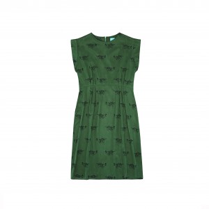 Green trumpet dress