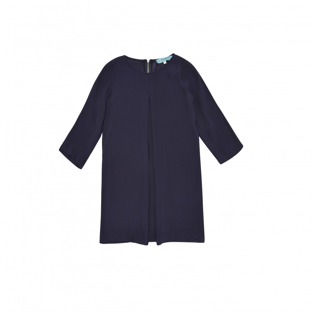 SMD Zip Dress navy